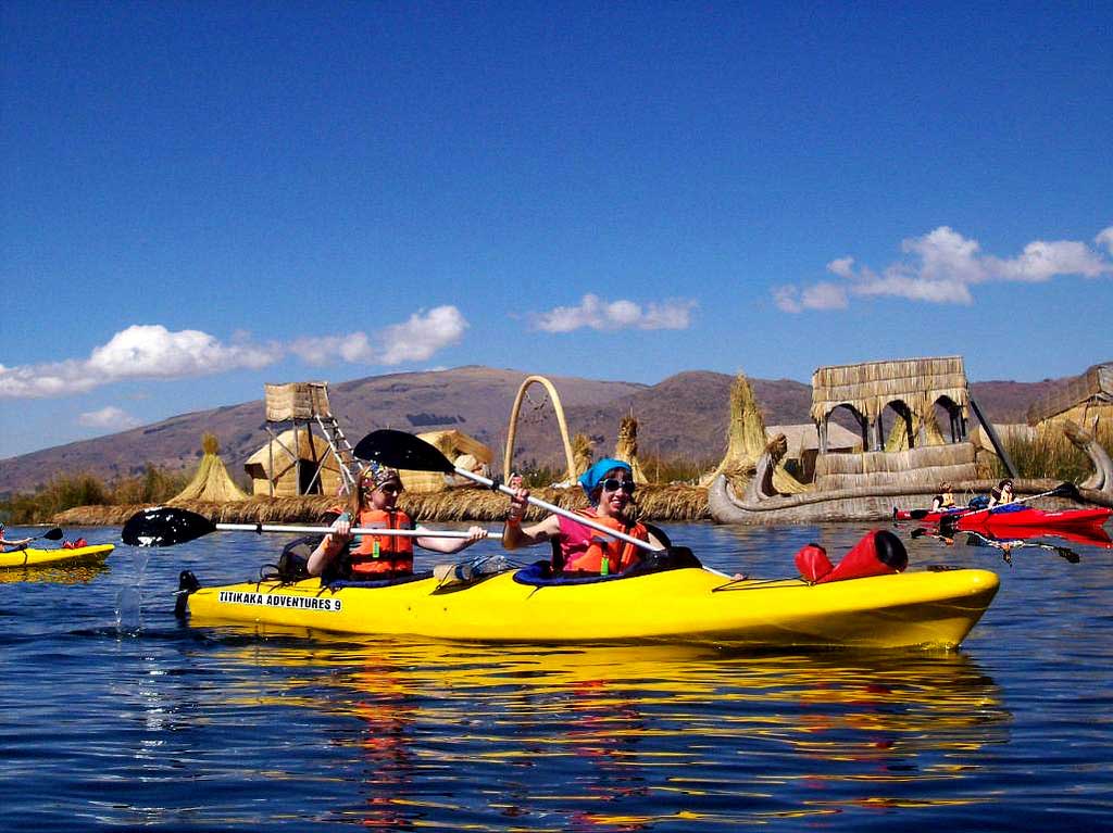 Kayak on Titicaca Lake